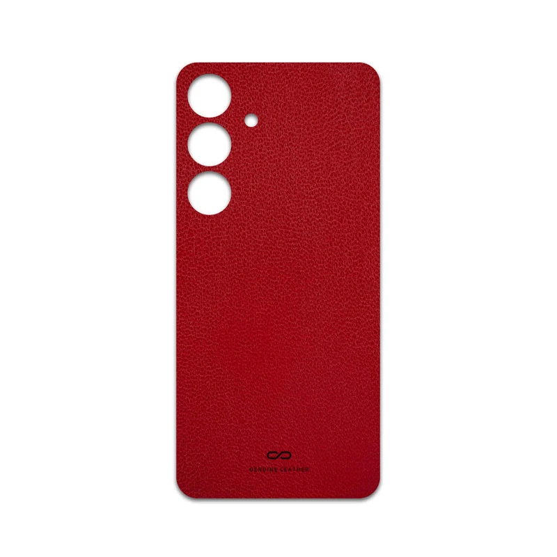 برچسب پوششی ماهوت مدل Red-Leather مناسب برای گوشی موبایل سامسونگ Galaxy S24
