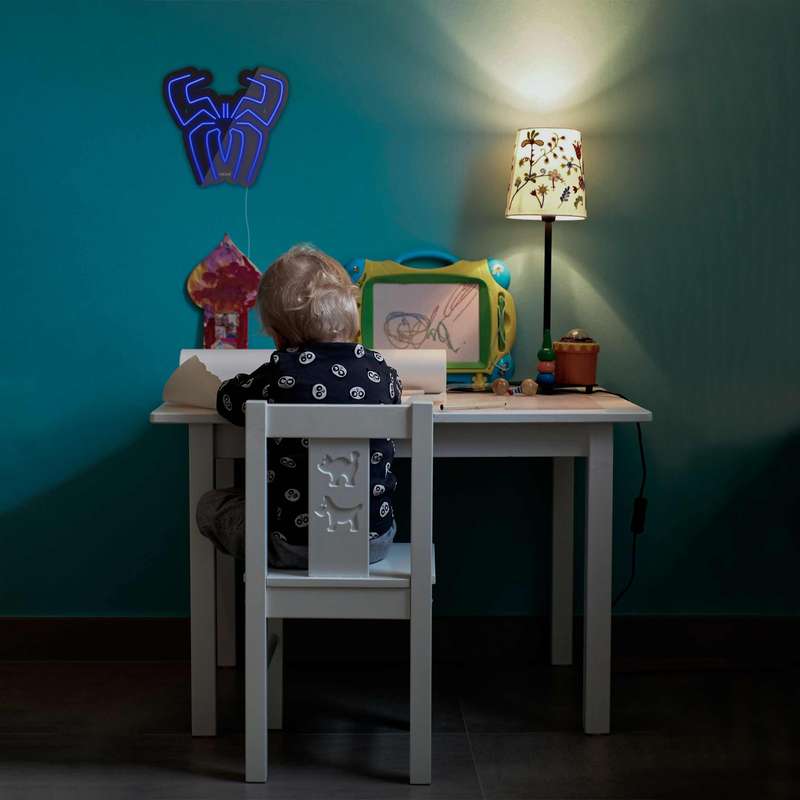چراغ دیواری نئون دیزاین مدل Spider-BL_BL