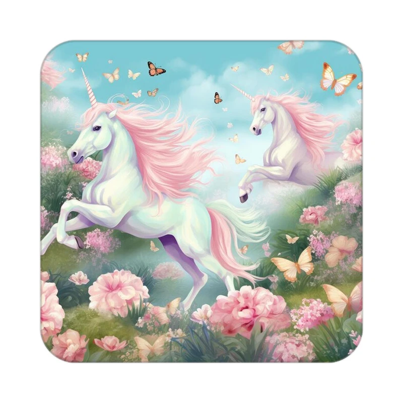 زیر لیوانی کاکتی طرح اسب تک شاخ و یونیکورن مدل mp31134