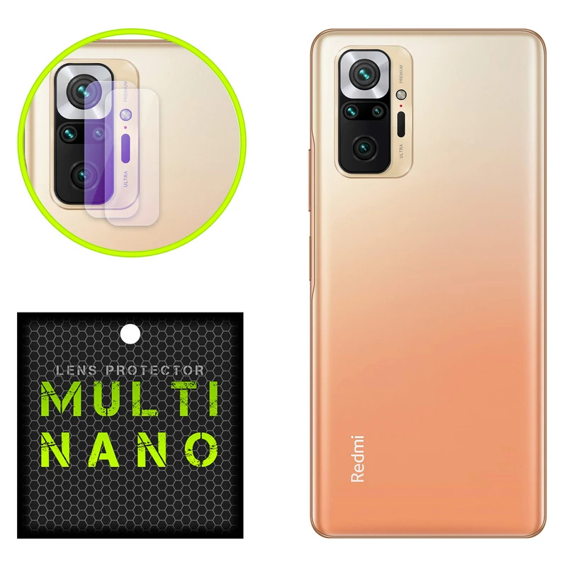 محافظ لنز دوربین مولتی نانو مدل X-L2P مناسب برای گوشی موبایل شیائومی Redmi Note 10 Pro بسته دو عددی