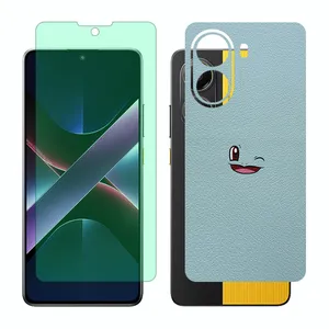 Glass Together model Green light screen protector suitable for Xiaomi Poco X7 Pro mobile phone with back cover sticker
