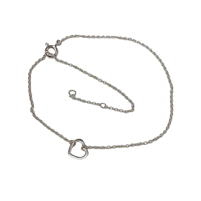 پابند نقره زنانه مدل قلب پابند نقره زنانه مدل قلب