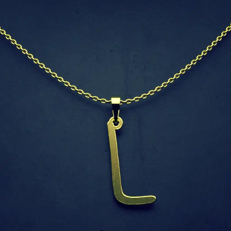 گردنبند طلا 18 عیار زنانه مدوپد مدل حرف L کد H3-1-1584