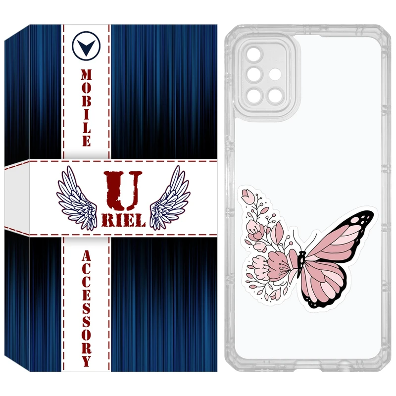 کاور یوریل مدل Clear کد 98 طرح پروانه مناسب برای گوشی موبایل سامسونگ Galaxy A51