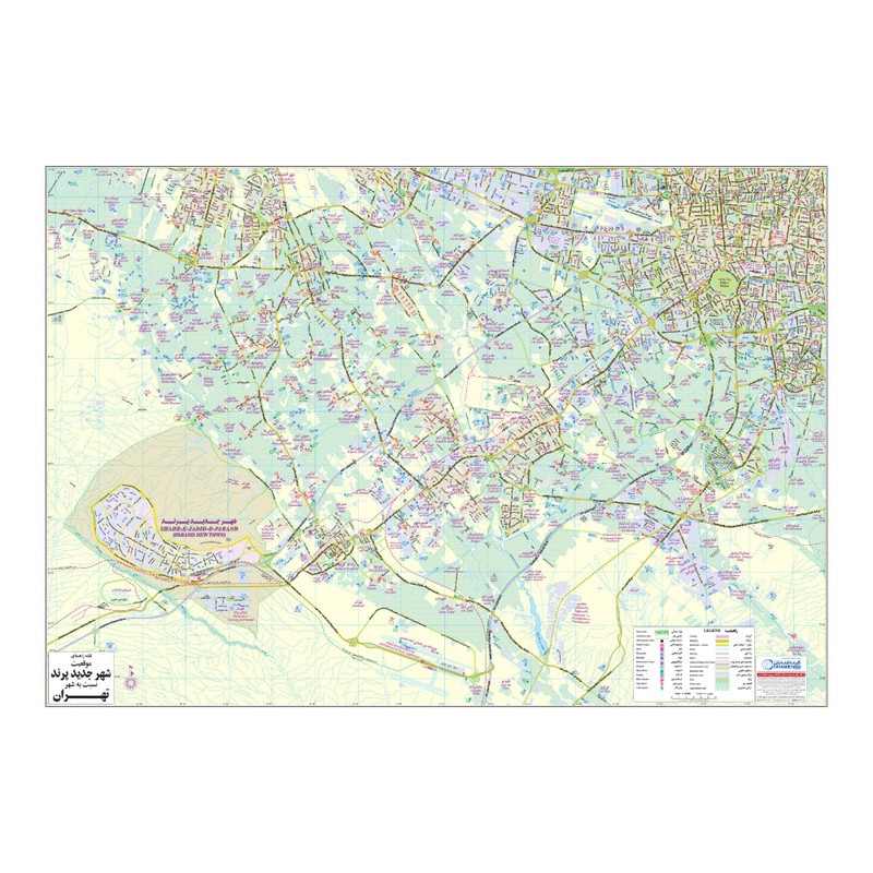 نقشه راهنمای شهر جدید پرند انتشارات گیتاشناسی نوین کد 1551 L