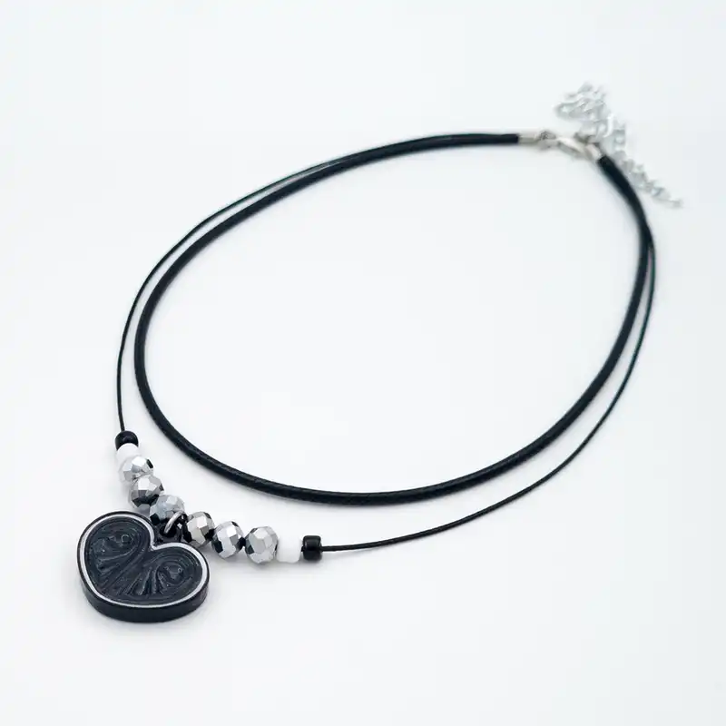 گردنبند زنانه مدل قلب دست ساز کد N007