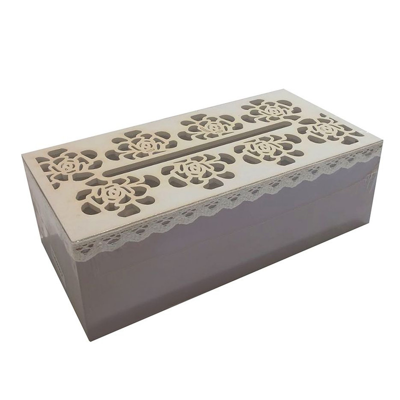  جای دستمال کاغذی مدل حاشیه گیپور کد 3366