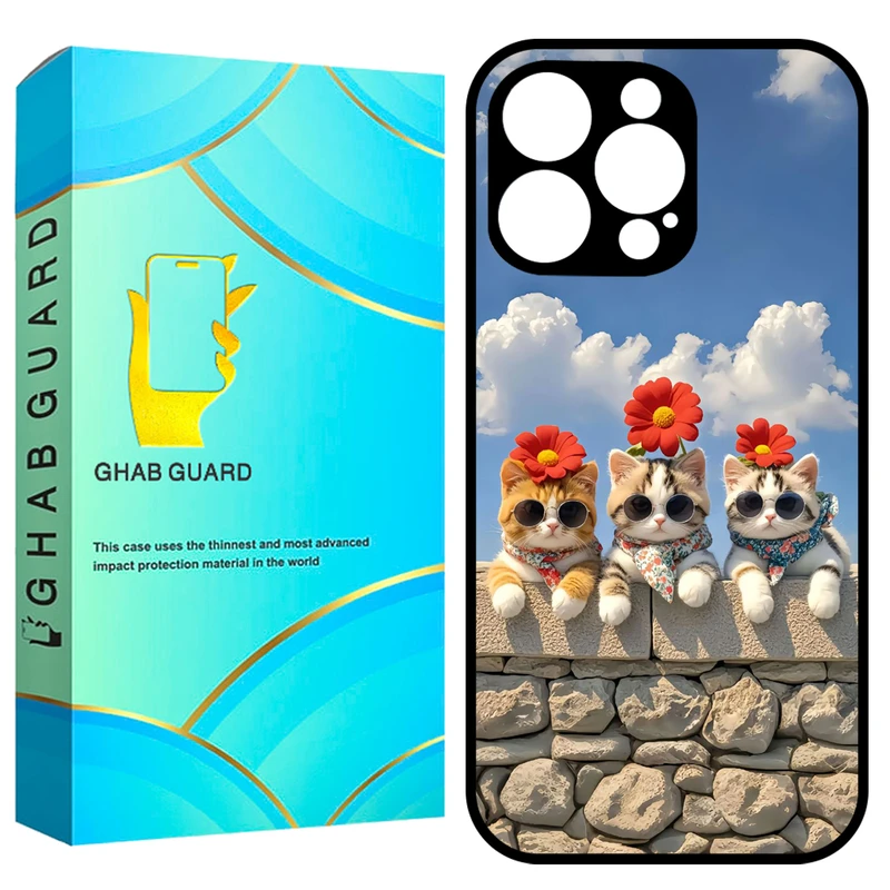 کاور قاب گارد طرح گربه مدل GCHP16P مناسب برای گوشی موبایل اپل iPhone 16 Pro