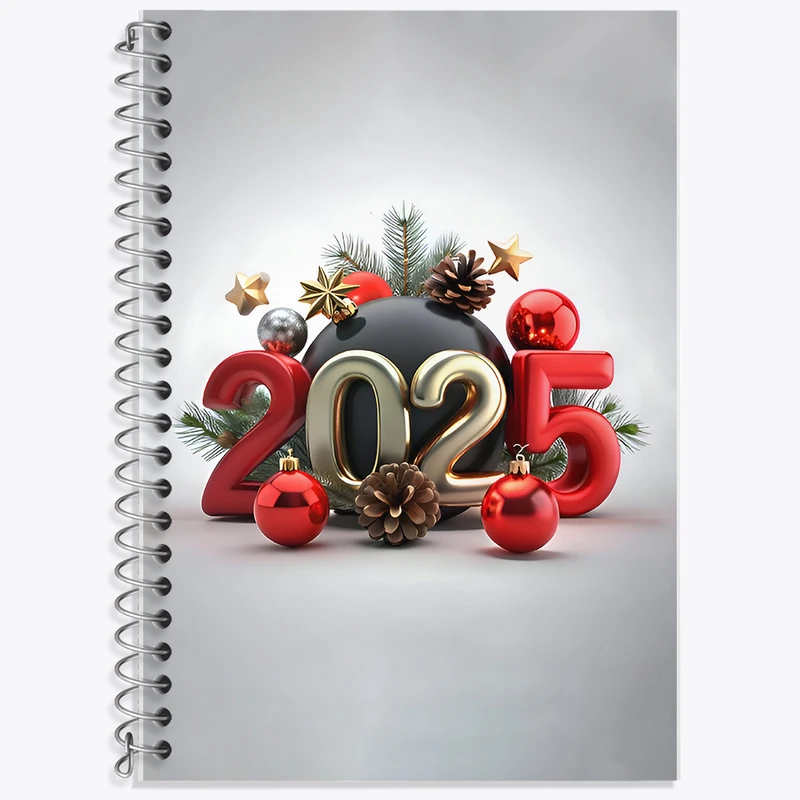 دفتر زبان 50 برگ خندالو مدل سه خط طرح سال 2025 میلادی کد F8041