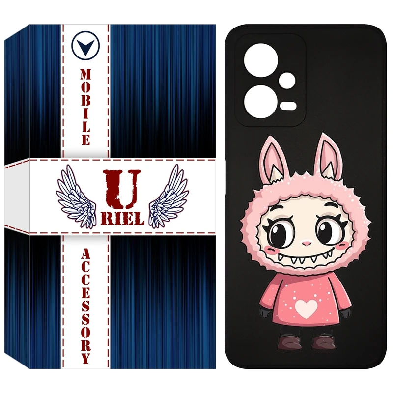 کاور یوریل قاب مدل KSH کد 139 طرح عروسک لبوبو مناسب برای گوشی موبایل شیائومی Poco X5 / Redmi Note 12 5G