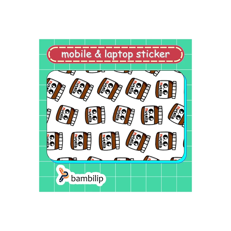 استیکر بامبیلیپ مدل کارت عابر طرح پترن نوتلایی کد 0546373