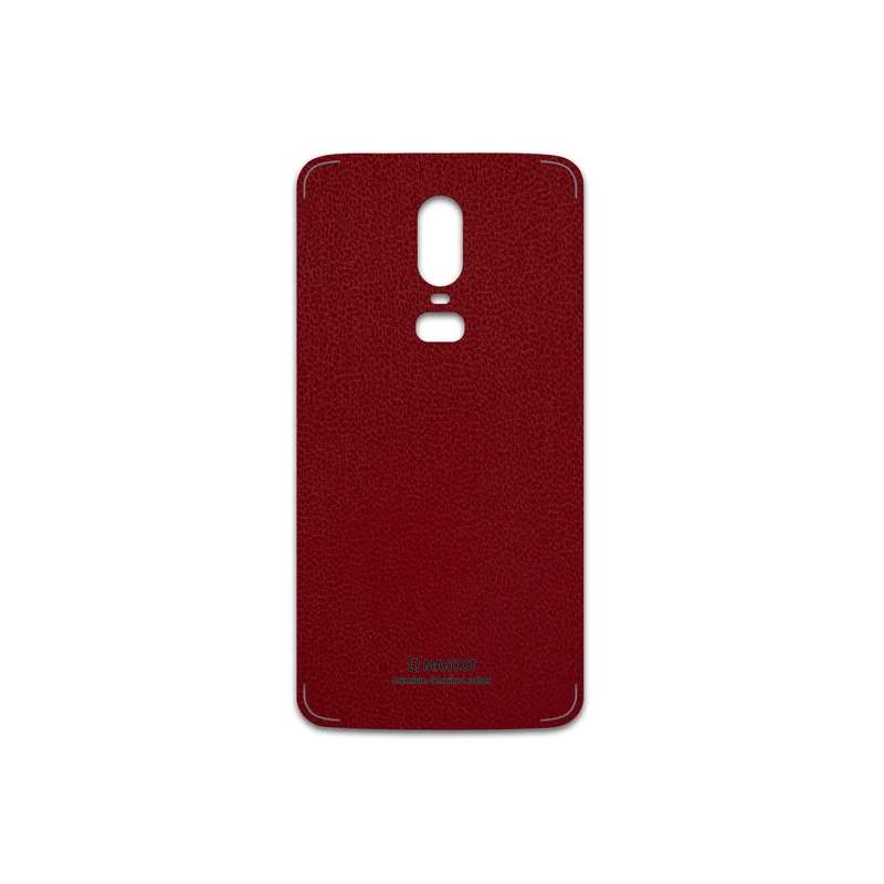 برچسب پوششی ماهوت مدل Red-Leather مناسب برای گوشی موبایل وان پلاس 6