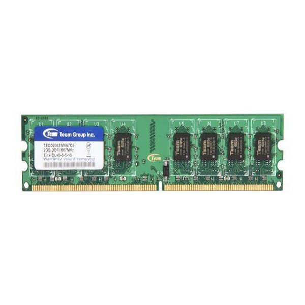 رم دسکتاپ DDR2 تک کاناله 667 مگاهرتز CL5 تیم گروپ مدل PC2-5300 ظرفیت 2 گیگابایت