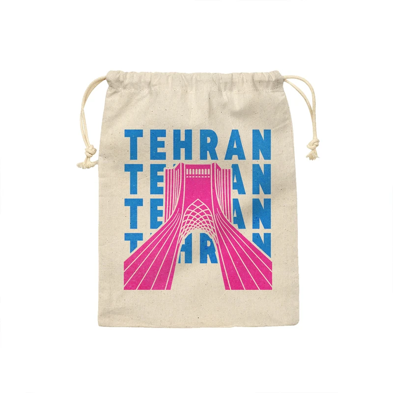 کیسه نان و سبزی ترمه طراحان ایده مدل نماد برج آزادی تهران کد map0123 - M سایز 23x33 سانتی متر