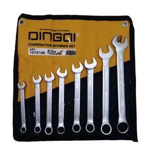 آچار یکسر تخت و یکسر رینگی دینگشی مدل 1010108 مجموعه 8 عددی