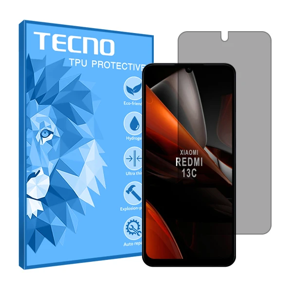 محافظ صفحه نمایش حریم شخصی تکنو مدل HyPRV مناسب برای گوشی موبایل شیائومی Redmi 13C 
