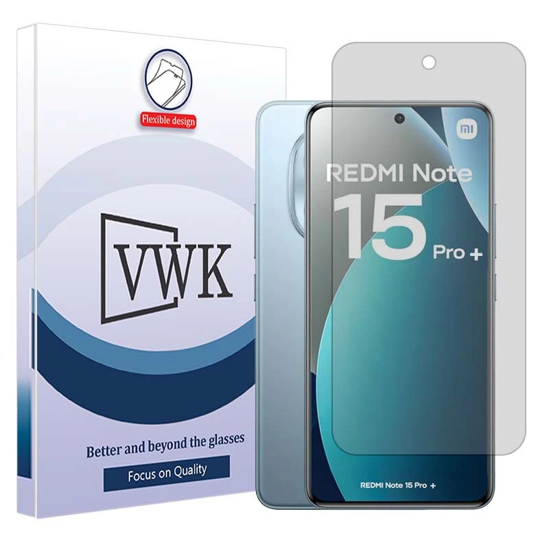 محافظ صفحه نمایش شفاف وی دبلیو کی مدل هیدروژلی مناسب برای گوشی موبایل شیائومی Redmi Note 15 Pro Plus