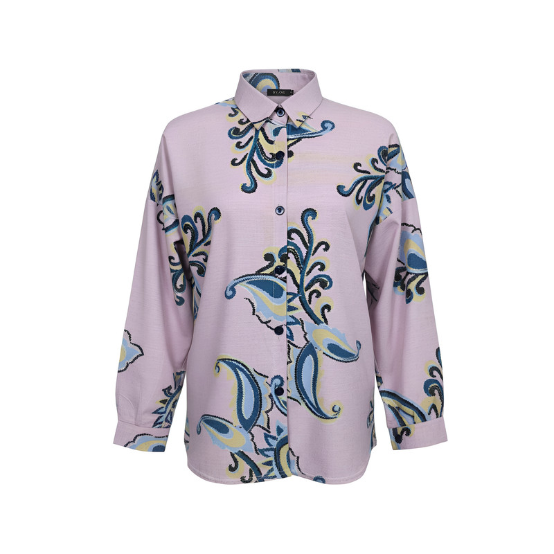 شومیز آستین بلند یقه برگردان زنانه مدل 112528