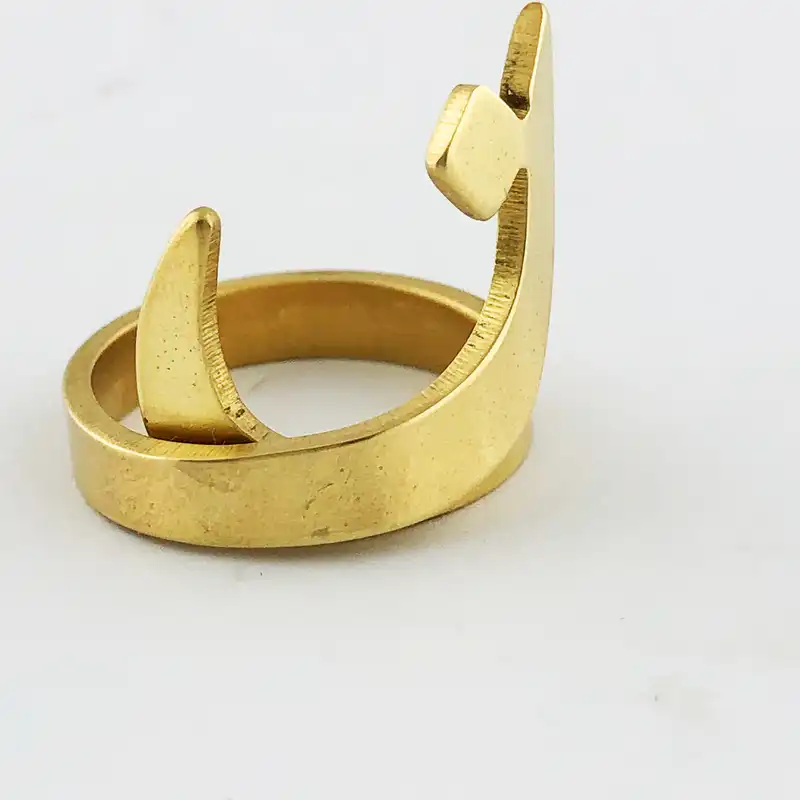 انگشتر گالری عزیزی طرح حرف ن مدل gz99279