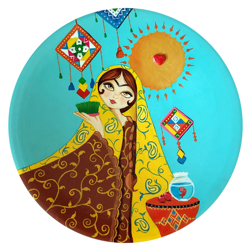 بشقاب دیوارکوب سفالی مدل HAS435 