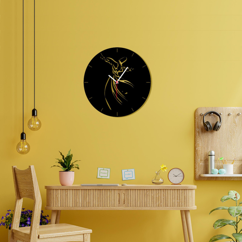 ساعت دیواری ماهوت طرح رقص سماع کد 072