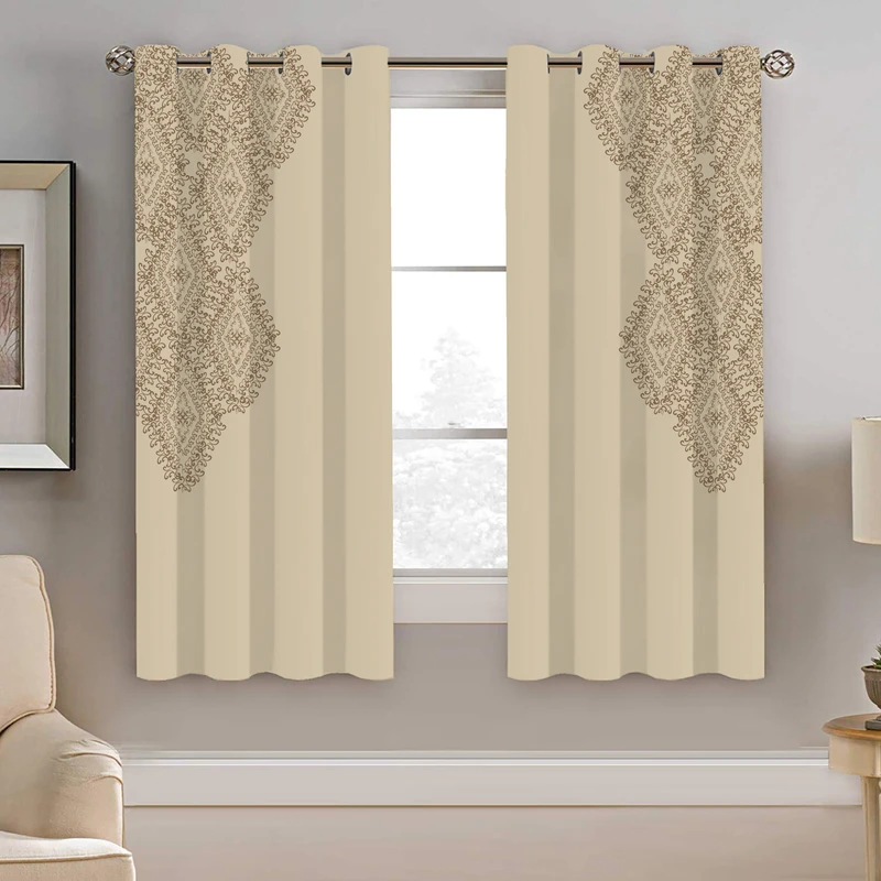 پرده نیروانا طرح سنتی مدل هازان کد 9008 سایز 140×200 سانتی متر