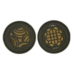 آینه آرایشی جیبی مدل چرم طبیعی کد HL-31124 مجموعه دو عددی