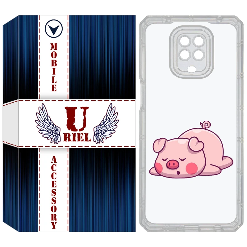 کاور یوریل مدل Clear کد 42 طرح پیگی مناسب برای گوشی موبایل شیائومی Redmi Note 9S / Note 9 Pro / Note 9 Pro Max