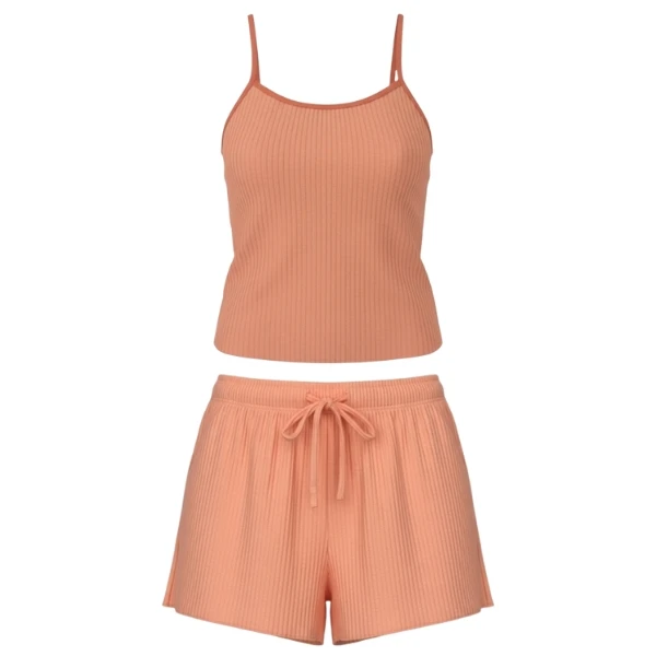 ست تاپ و شلوارک راحتی زنانه مدل ابری کد 06