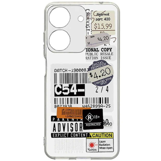 کاور طرح Barcode مناسب برای گوشی موبایل شیائومی Redmi 13C