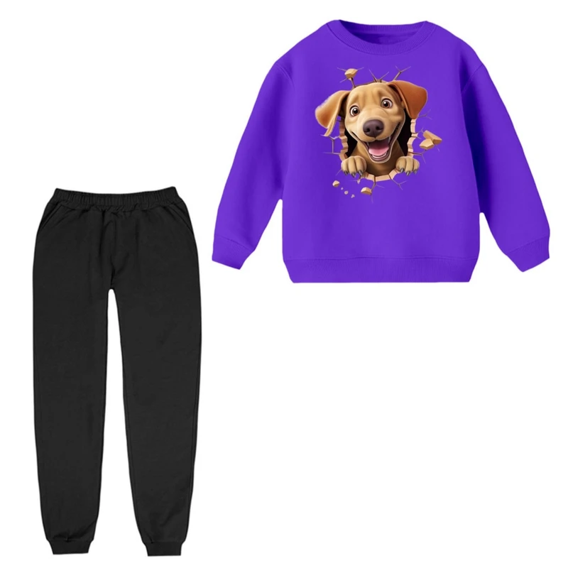 ست سویشرت و شلوار راحتی بچگانه مدل سگ  