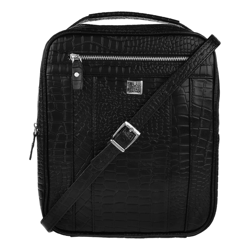 کیف رودوشی مردانه رویال چرم کد W99.1 دارای یک محفظه