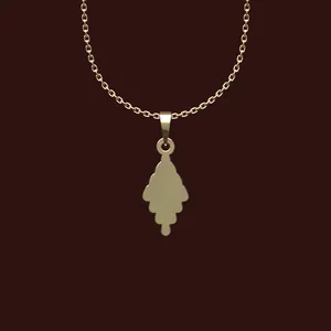 گردنبند طلا 18 عیار زنانه مدوپد مدل هندسی کد X2-1-1223