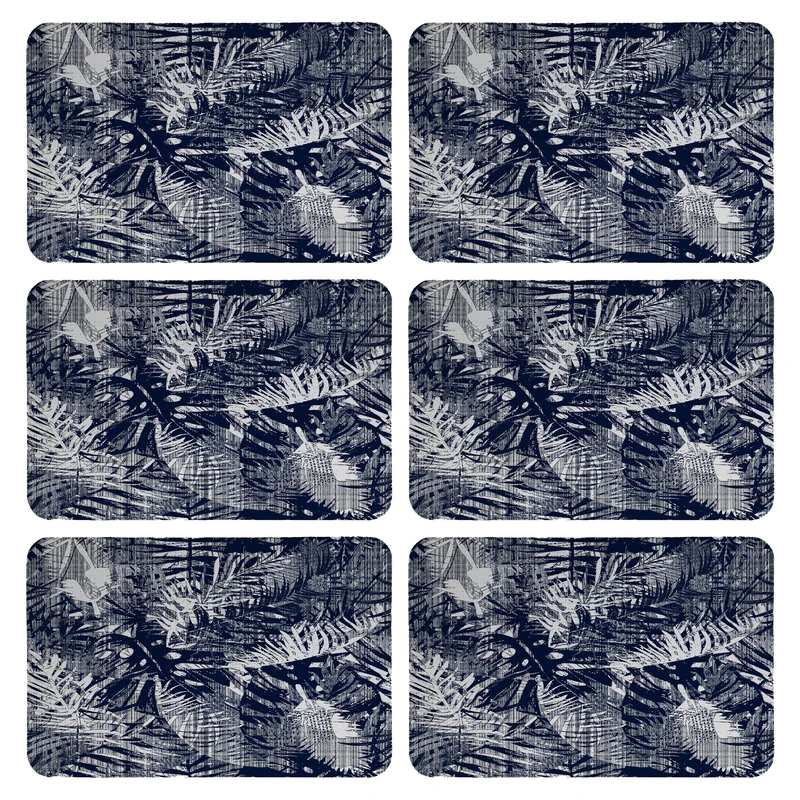 زیربشقابی طرح برگ کد 9268 بسته 6 عددی 