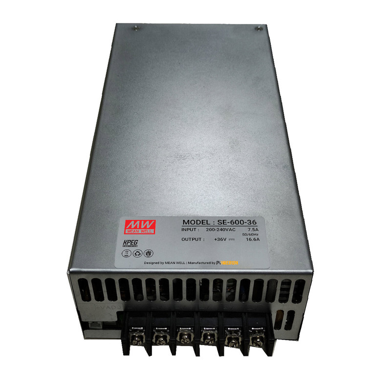 منبع تغذیه سوئیچینگ 36 ولت 16.6 آمپر مینول پاوران  مدل SE-600-36