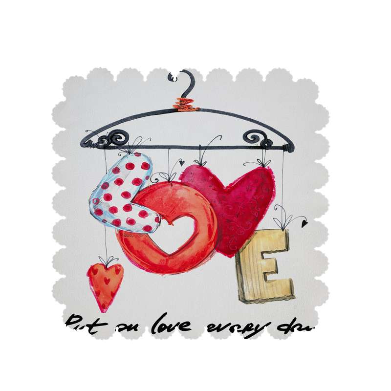  رومیزی طرح love کد 6247B