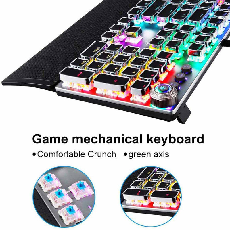 کیبورد گیمینگ آئولا مدل Aula F2058، سوئیچ مکانیکال آبی، Full-size، نورپردازی RGB