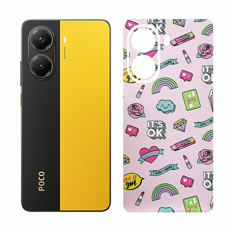 برچسب پوششی ریمکس مدل Cover طرح دخترانه مناسب برای گوشی موبایل شیائومی Poco X7 Pro