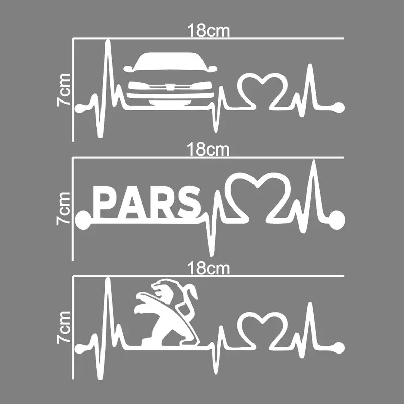برچسب بدنه خودرو ماتریسیو طرح ماشین مدل پژو پارس کد M150 مجموعه 3 عددی