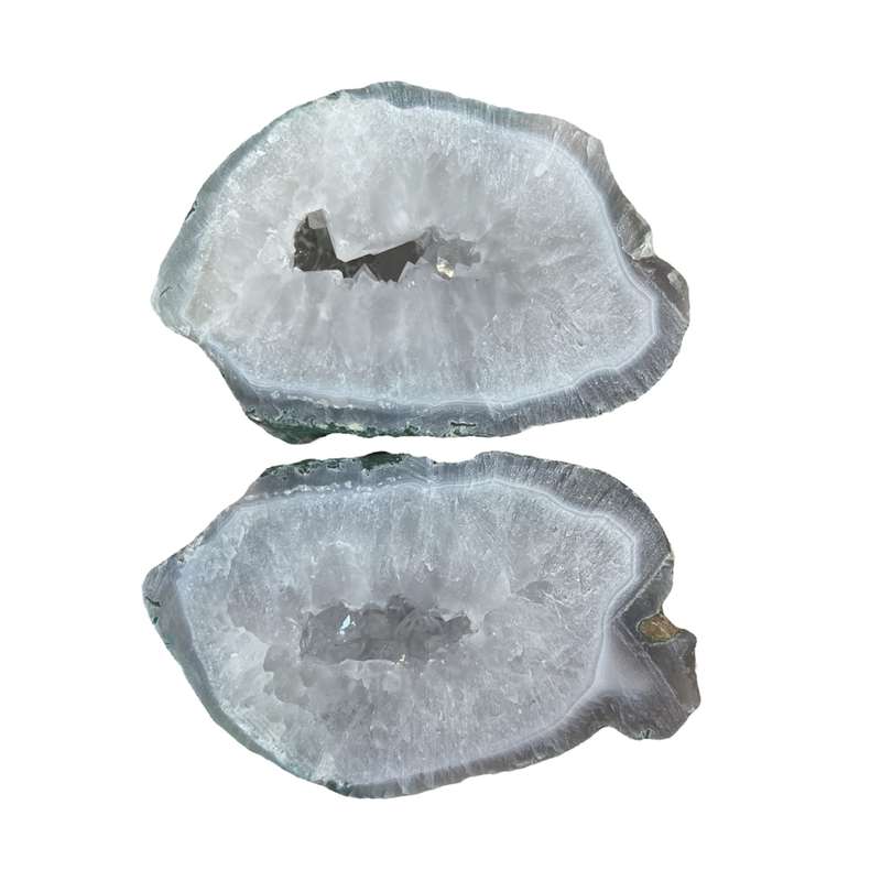 سنگ راف کوارتز مدل ژئود توپی کد 00 بسته دوعددی