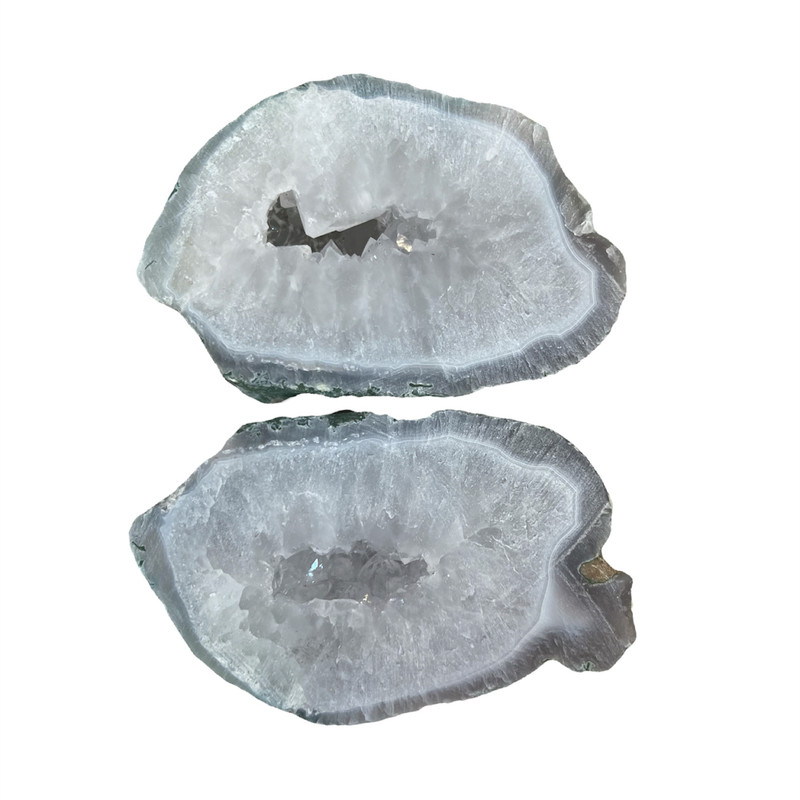 سنگ راف کوارتز مدل ژئود توپی کد 00 بسته دوعددی