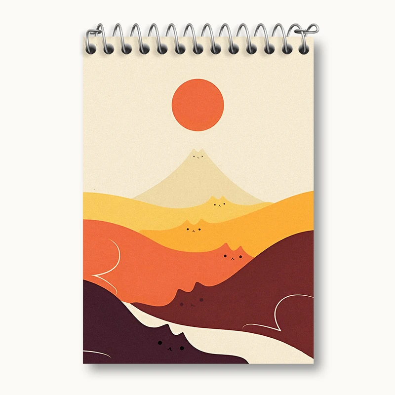 دفتر یادداشت 50 برگ خندالو طرح کوه گربه ای کد N5683