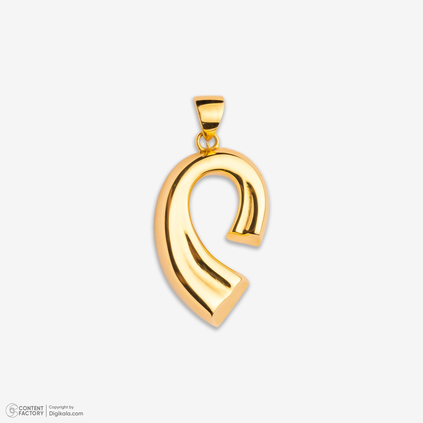 آویز گردنبند طلا 18 عیار زنانه گلدم طرح ساده کد PE145004 -  - 2