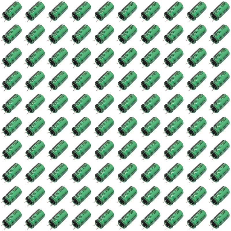 خازن الکترولیتی 680 میکرو فاراد 10 ولت مدل 680uf-10v بسته 100 عددی