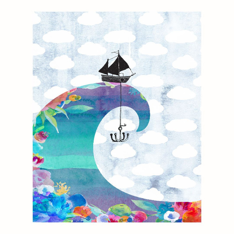 پوستر مدل  پوستر موج دریا  