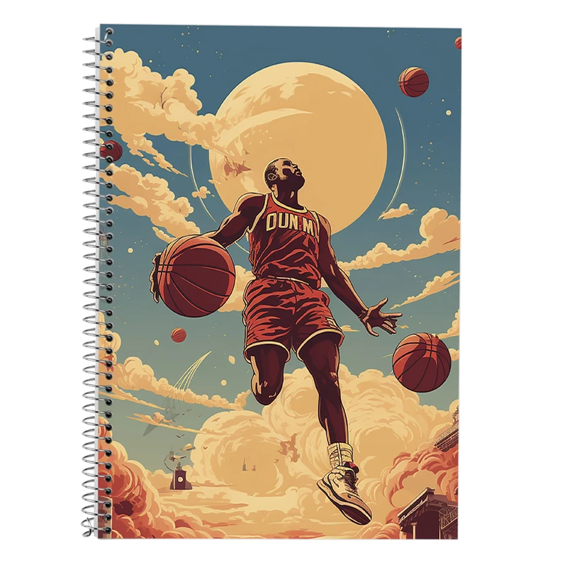 دفتر زبان 50 برگ مدوپد مدل دوخط طرح Slam Dunk کد DF2774