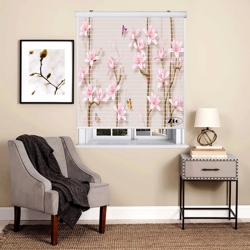 پرده زبرا زیو مدل سیلوئت 3D1342 سایز 150x150 سانتی متر