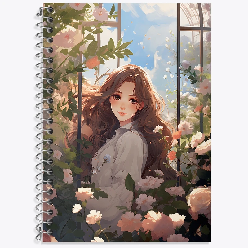 دفتر زبان 50 برگ خندالو مدل دو خط طرح دخترانه کد N1254