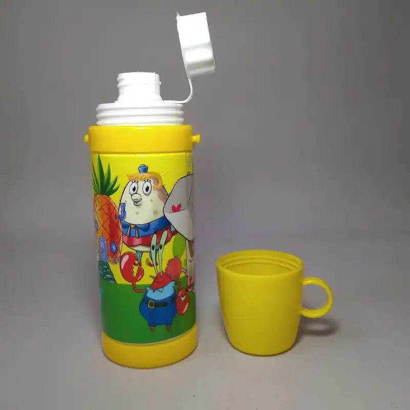 قمقمه کودک مدل باب اسفنجی کد DBS_10492 گنجایش 0.500 لیتر