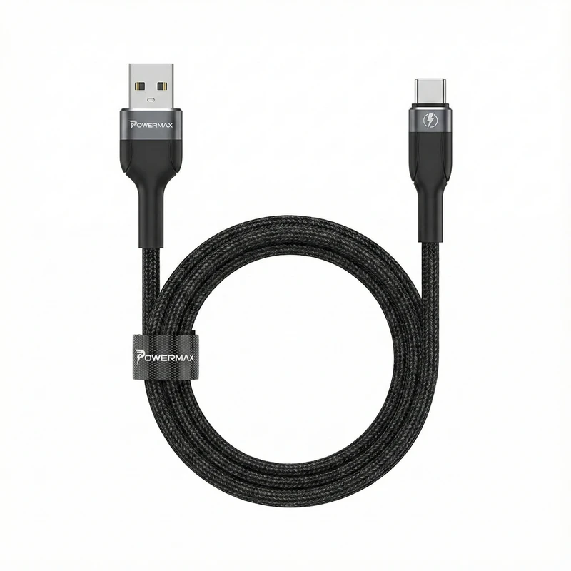 کابل تبدیل USB به USB-C پاورمکس مدل PM001 طول 1 متر